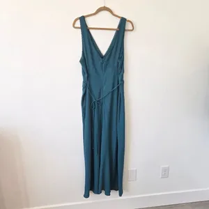Turquoise Aqua Maxi Babydoll Dress Sheer Mesh Lace Sleeveless Formal Dinner XL thumbnail 12