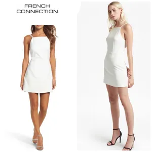 French Connection Whisper Light Sheath Minidress. 4. Ivory. NWT thumbnail 2