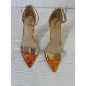 Anne Michelle Exception Iridescent Stiletto Heels Mermaid Scale Pointed Size 5.5 thumbnail 4