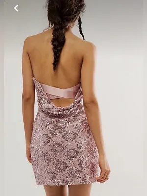 NWOT Free People Night Gaze Mini Sequin Dress Large thumbnail 2