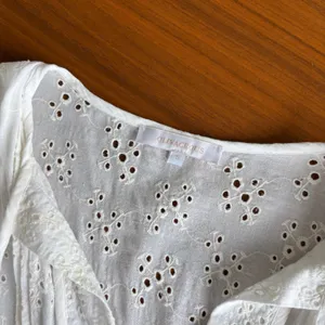 Olivaceous Eyelet‎ Sundress S White Cottagecore Summer Beachy Coquette Preppy thumbnail 7