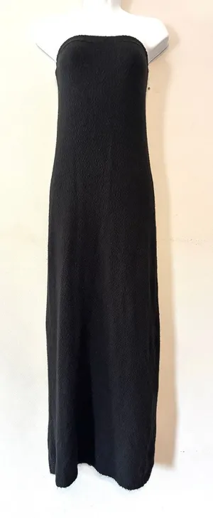 Free People Beach Rio Strapless Black Knit Sweater Maxi Dress M thumbnail 1