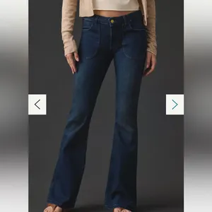 Anthropologie Pilcro The Icon Low-Rise Flare Jeans in Dark Wash thumbnail 2