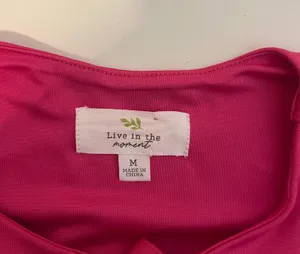 NWOT Hot Pink Cutout Bodysuit thumbnail 3