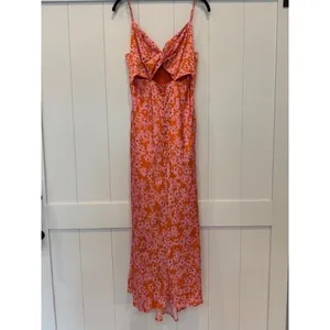 ASTR the Label Women's Floral Cutout Maxi Dress - Orange Pink Summer‎ thumbnail 2