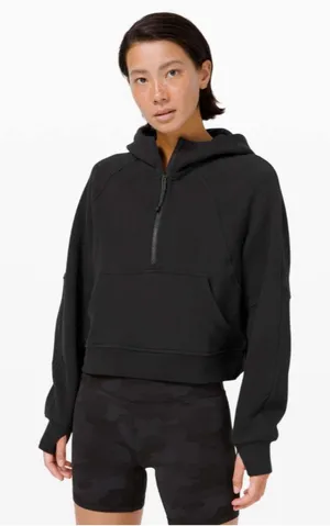 Lululemon Scuba Oversized 1/2 Zip Hoodie Black thumbnail 1