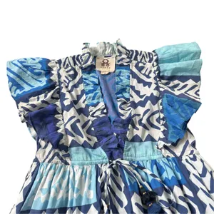 Figue Denissa Patchwork Mini Dress Blue Size XS thumbnail 6