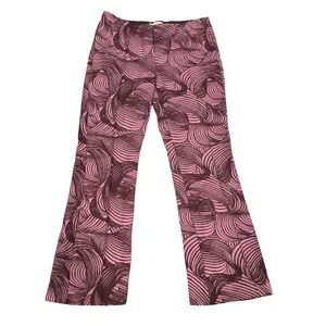 Anthropologie Maeve Purple Swirl Pullon Boot Cut Pants S thumbnail 5