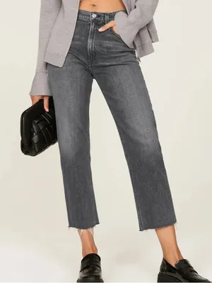 Citizens of Humanity Daphne Crop Jeans Washed Charcoal Gray thumbnail 1