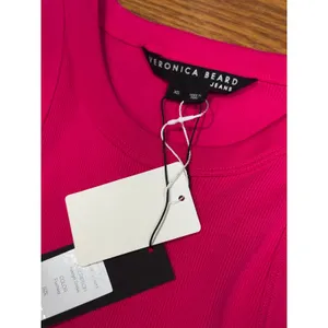 Veronica Beard Austyn Hot Pink Tiered Pima Cotton Midi Designer Chic Dress XS thumbnail 9