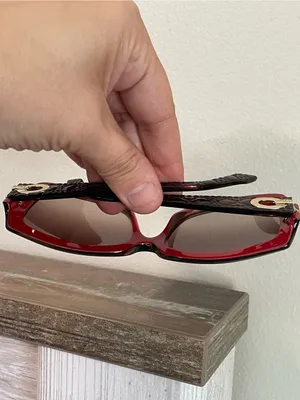 Vintage Christian Dior My Lady Dior 6 Sunglasses Havana Tortoise Red Cannage thumbnail 8
