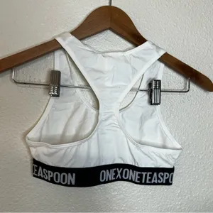 One Teaspoon white crop Racerback bralette NEW XS EXTRA SMALL thumbnail 4