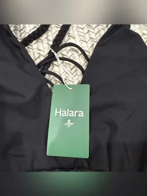 NWT Halara Black Strappy Black Mini Dress thumbnail 7