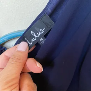 Lulu’s Leading Role Dark Blue Maxi Dress Sz M EUC thumbnail 11