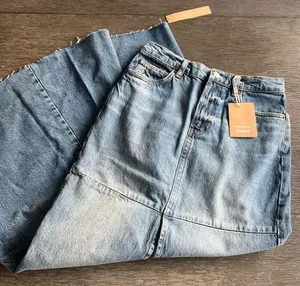 Reformation Tazz Maxi Denim Maxi Skirt Hemlock size 25 DR thumbnail 1