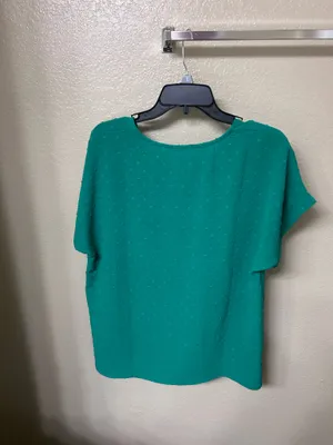 Cotton Blue Green Blouse Top thumbnail 2