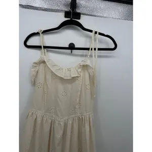 Celebrity Pink Eyelet Midi Dress XS Ivory Cottagecore Coquette Tie Strap thumbnail 8