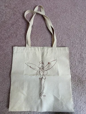 Disney Cream Canvas Tinker Bell Tote thumbnail 1