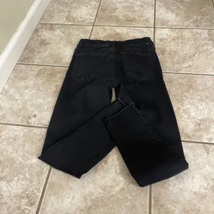 Mother Looker Ankle Fray Jeans Guilty as Sin Black Distressed Skinny 27 EUC thumbnail 11