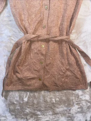 J. Crew Wool Cotton blend Copper-Tone Button-Up Belted Cardigan thumbnail 3