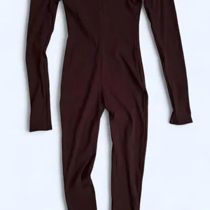 Vintage LA Luxe Brown off the shoulder jumpsuit Size Medium thumbnail 7