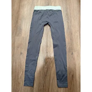 Gymshark Seamless Leggings Charcoal Grey‎ Mint Logo Waistband XS thumbnail 3
