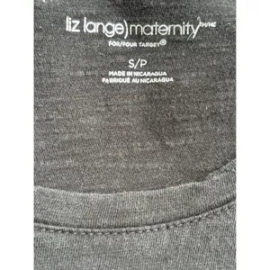 Liz Lange Maternity Target Black Short Sleeve Ruched Side T-Shirt Small S/P thumbnail 5
