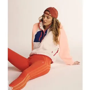 FREE PEOPLE Hit The Slopes Colorblock Pullover Sport Canvas Combo Size Large NWT thumbnail 13