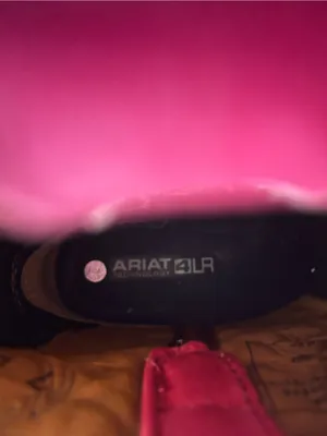 Ariat Pink Ostrich-Texture Western Heeled Boots thumbnail 5