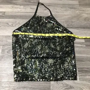 🌿Express Backless Sequins w/Buckle straps; medium thumbnail 2