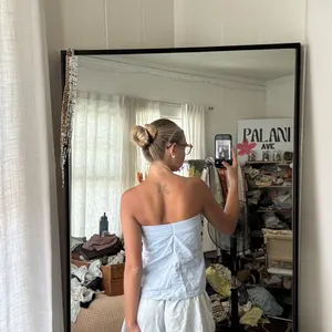 Blue Strapless Blouse thumbnail 2