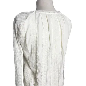 ANTHROPOLOGIE ONE SEPTEMBER Women’s Boho Ivory Sweater Knit Lave Top thumbnail 7