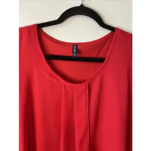 Iwollence XL Red Sleeveless Blouse Layered Chiffon Career Party Top thumbnail 4