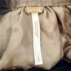 Free People Midnight Bomber Jacket in Olive Green Satin Pockets Sz S Small EUC!! thumbnail 4