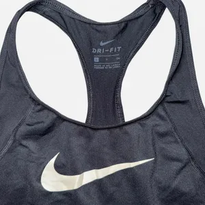 Nike Black and White Dri-Fit Racerback Athletic Tank Top; Size Small thumbnail 2