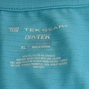 Tek Gear DryTek Light Blue Shadow Stripe Athletic Tee XL thumbnail 5