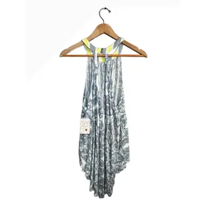 Free People Mimi Halter Tunic Top M Ivory Combo Paisley Boho NWT Linen Blend thumbnail 4