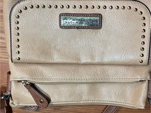Marc Jacobs Beige Crossbody Bag with Brown Strap and Stud Accents thumbnail 2
