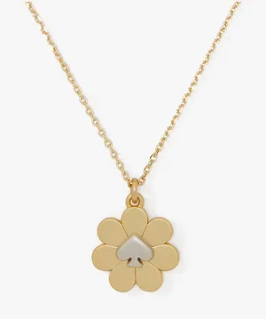 Kate Spade Garden Glam Flower Mini Pendant Necklace Gold | NWT thumbnail 1