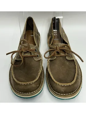 NEW Ariat Women’s Cruiser Castaway Shoes Sz 9.5 B Brown Leather Lace Up Moc Toe thumbnail 2
