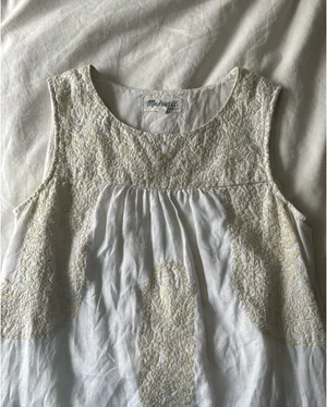 Madewell Embroidered Linen Mini Dress thumbnail 3