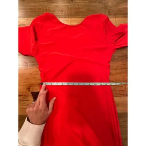 Women's Unbranded Red Long Sleeve Open Back Maxi Dress S thumbnail 7