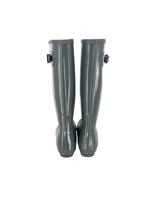 Hunter Original Tall Gloss Rain Boots Womens Gray Size US 6 EU 37 thumbnail 11