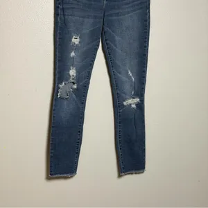 Abercrombie & Fitch Women Harper‎ Low Rise Ankle Distressed Blue Jeans size 0S thumbnail 4