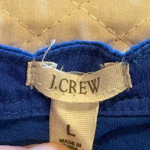 J. Crew Royal Blue 3/4 sleeve cotton eyelet top women’s L thumbnail 5