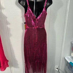 GUESS Women's Pink Sequined Dress Size 0 NWT thumbnail 6