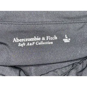 Abercrombie & Fitch Soft AF Black Ruched Camisole Crop Top Tank Top Size Size L thumbnail 3