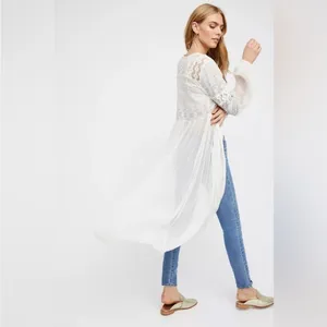 FREE PEOPLE Sweet Sunny Days Tunic White Lace Sheer Size XS thumbnail 9