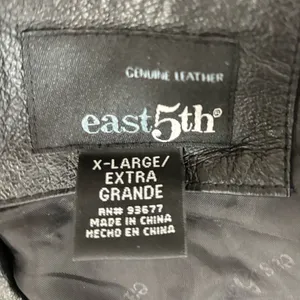 East 5th Genuine Leather Y2K Vintage Black Zip Up Jacket Coat size XL thumbnail 5