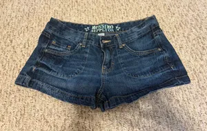 Mossimo Supply Co Vintage micro low rise jean shorts thumbnail 1